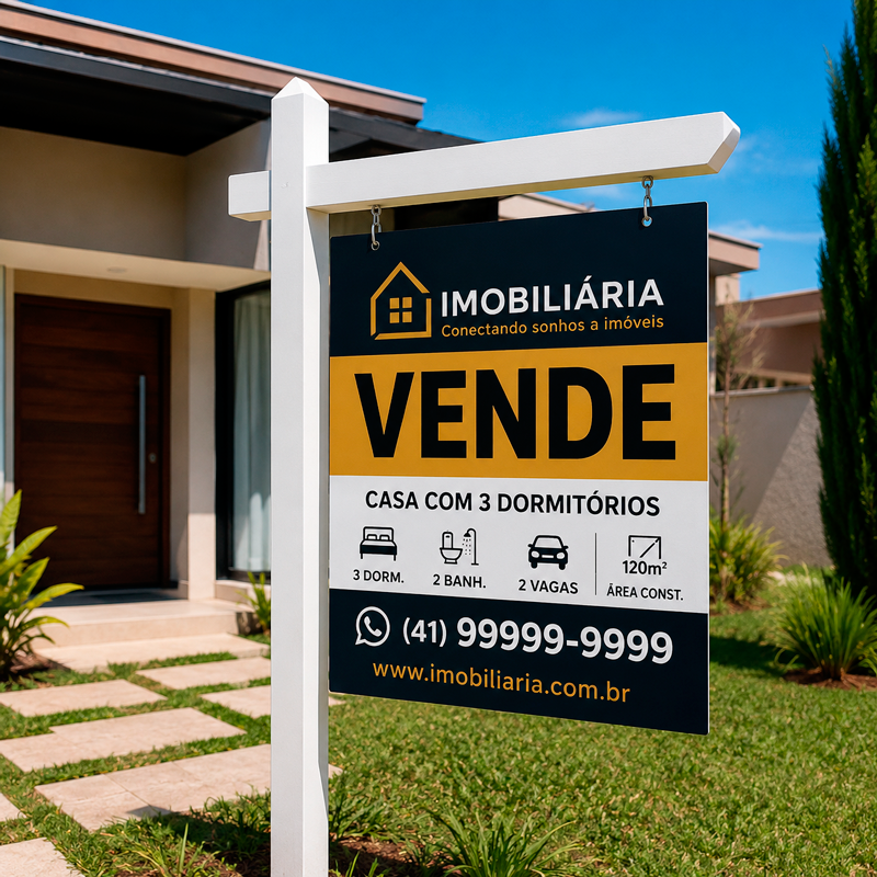 Placas personalizadas para imobiliária